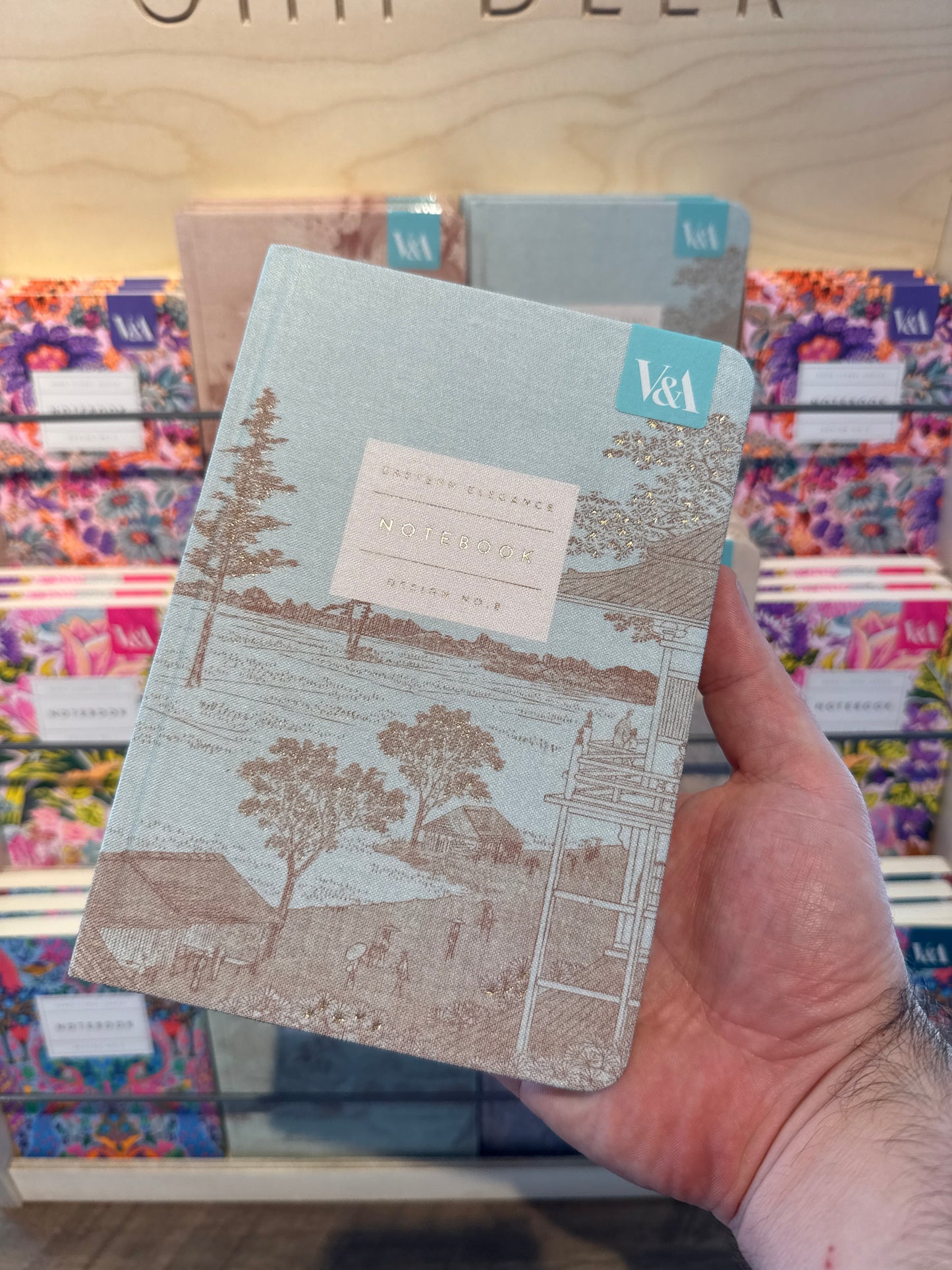Eastern Elegance Terrace Landscape Fabric Hardback Notebook