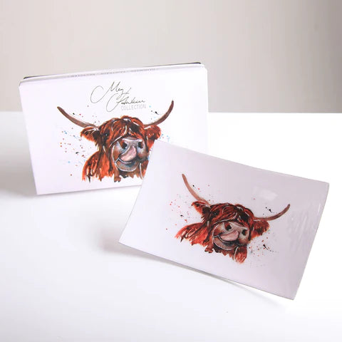 Highland Cow Rectangle Platter 25 cm