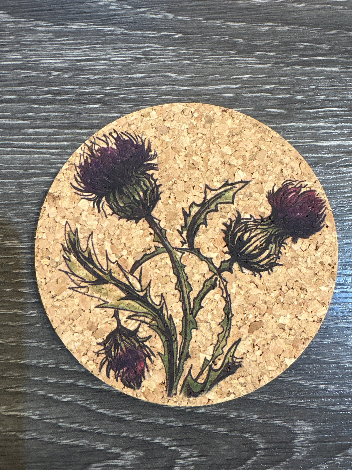 Thistle Cork Coaster by Selbrae House