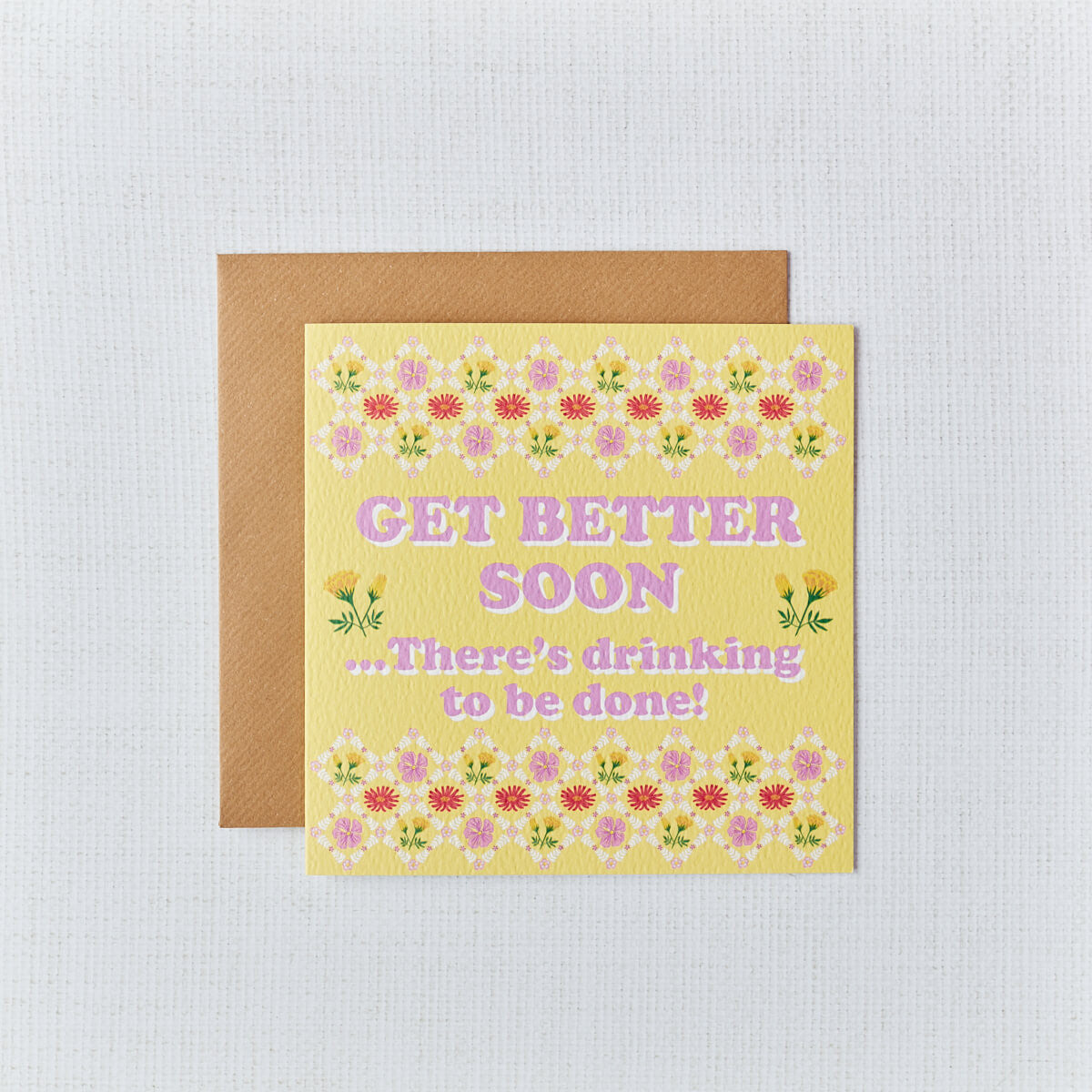 Get Better Soon Drinking Card by Richard Lang