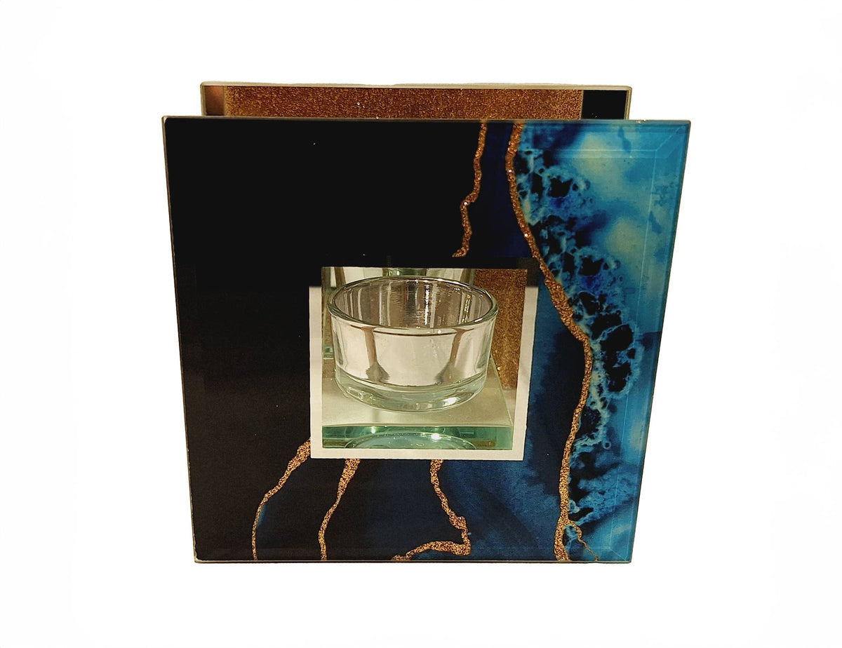 Electric Blue Candle Holder