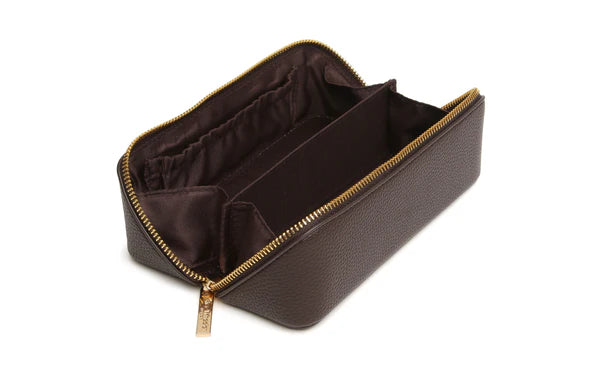 Chocolate Small Luxury Train Beauty Case by The Nook