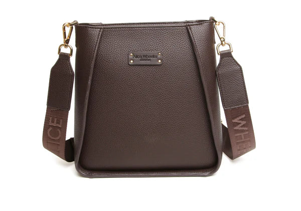 Chocolate Kensington Cross Body Bag by The Nook