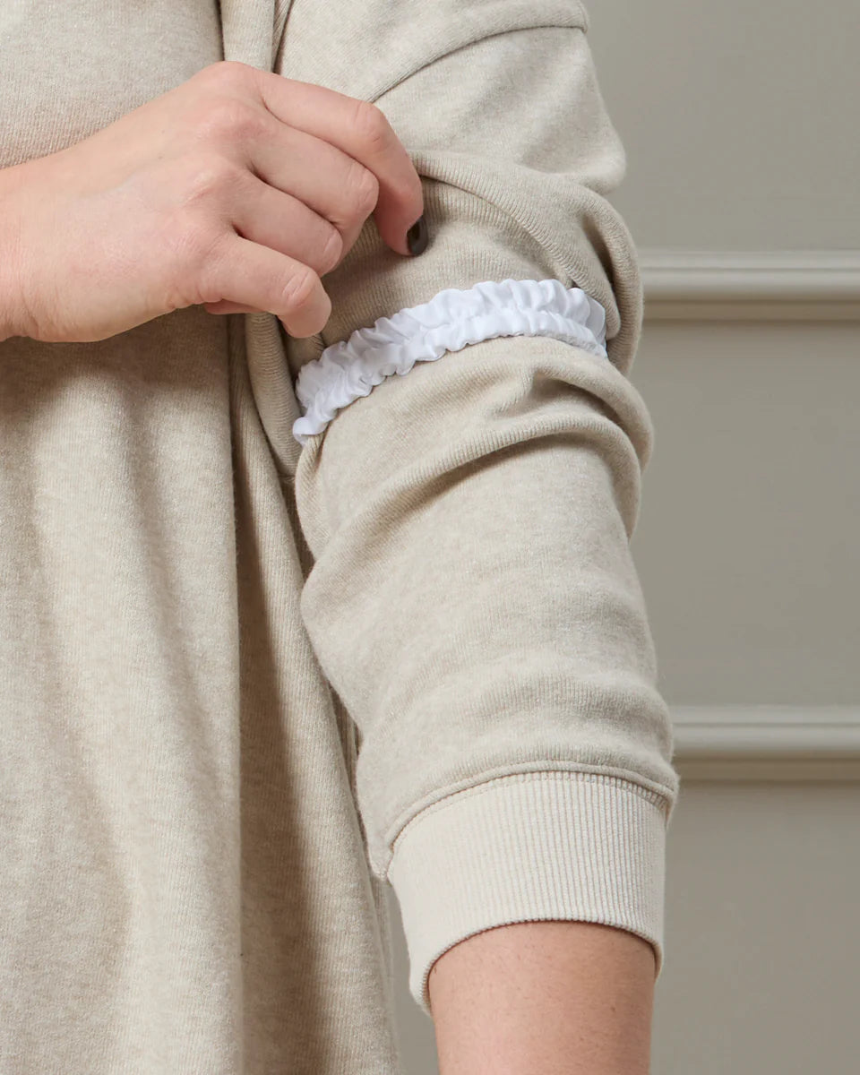 Belinda Sleeve Garter in Off White by The Nook