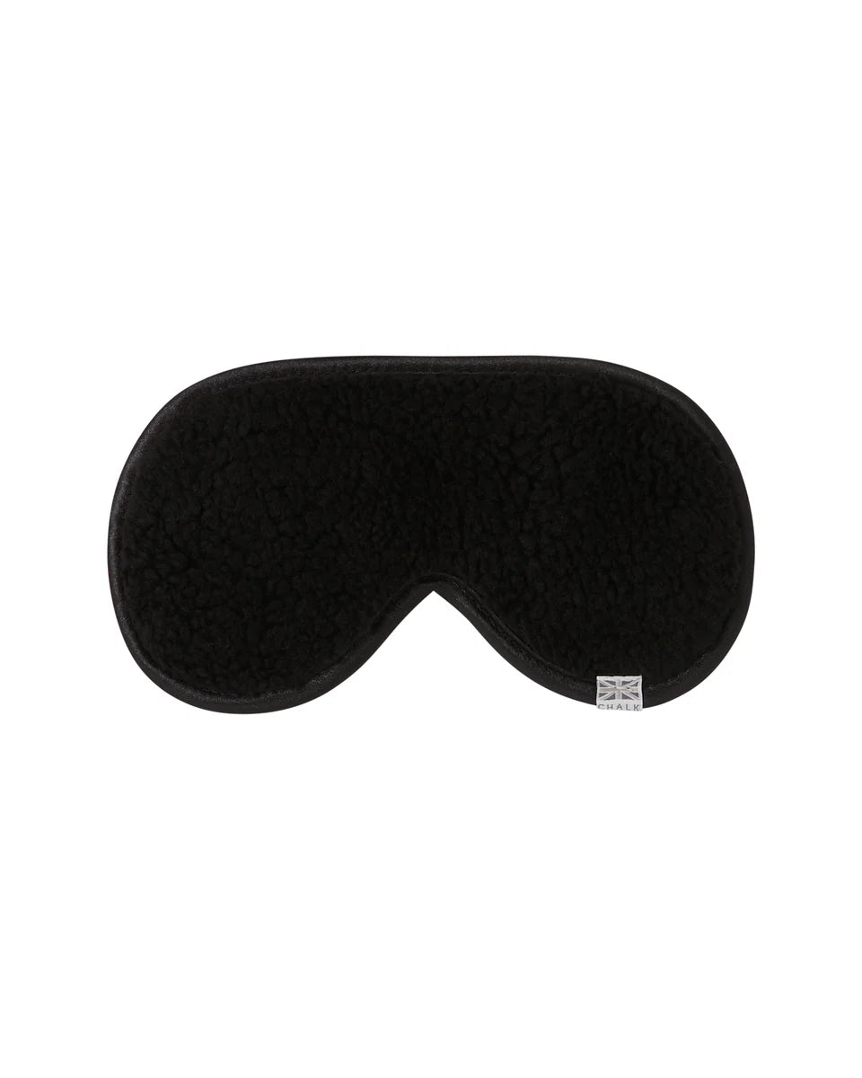 Sherpa Eye Mask in Black by The Nook