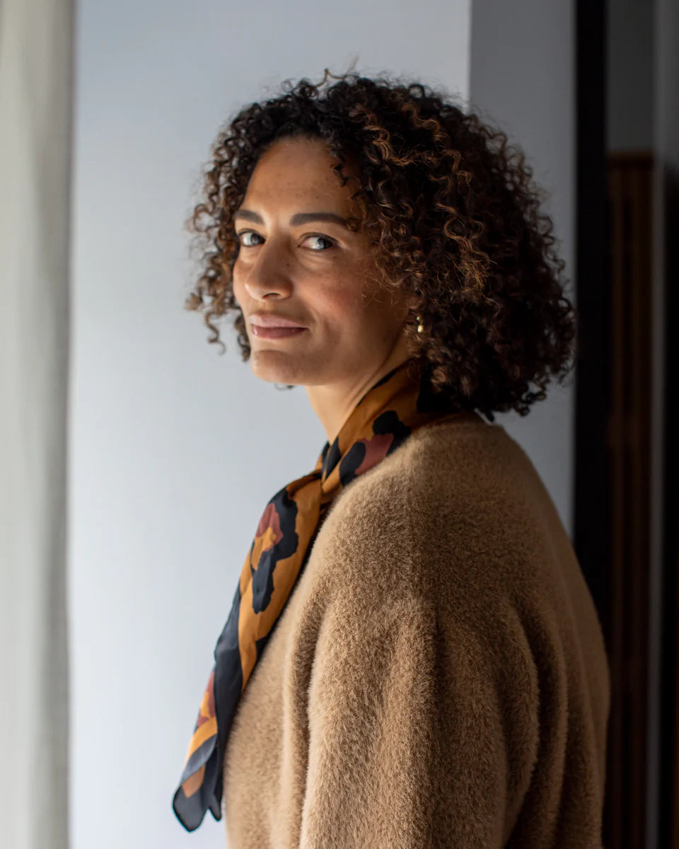 Luna Scarf in Large Leopard Print by The Nook