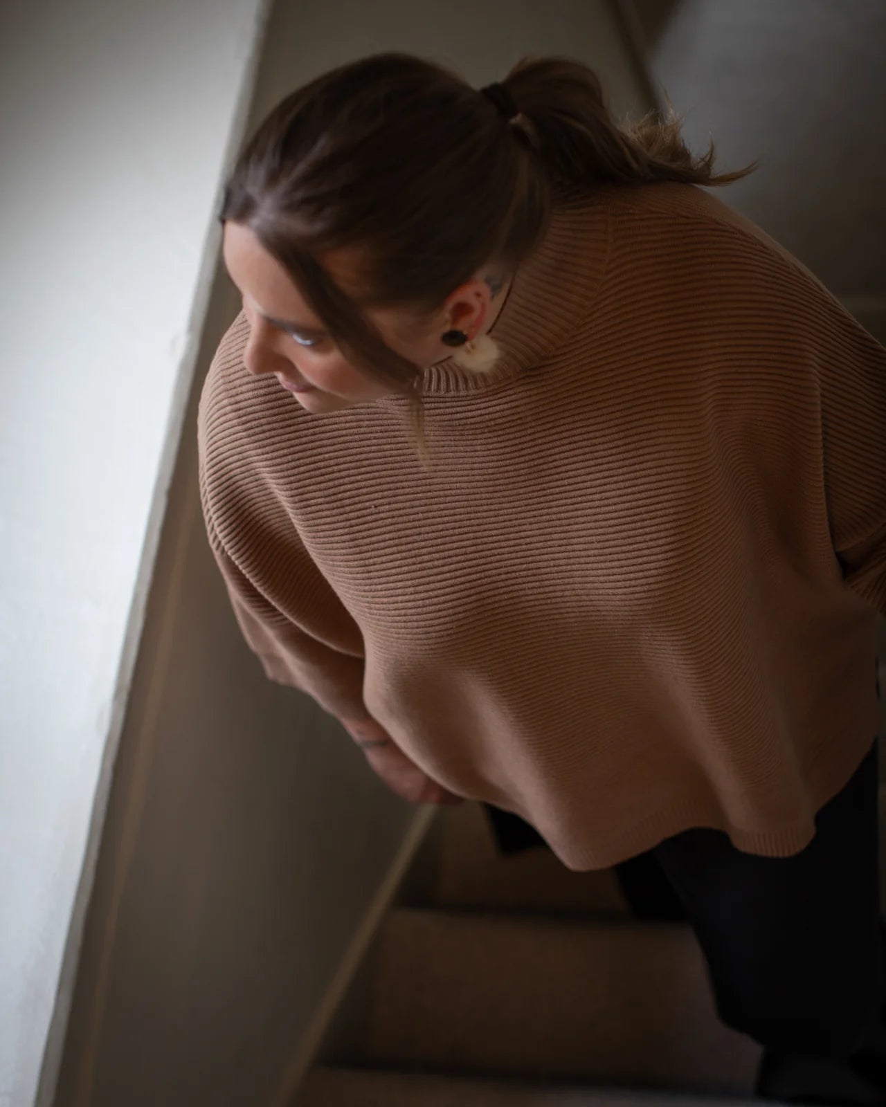 Vicky Jumper in Dark Tan by The Nook