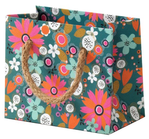 Gift bag tiny - Orange Flowers