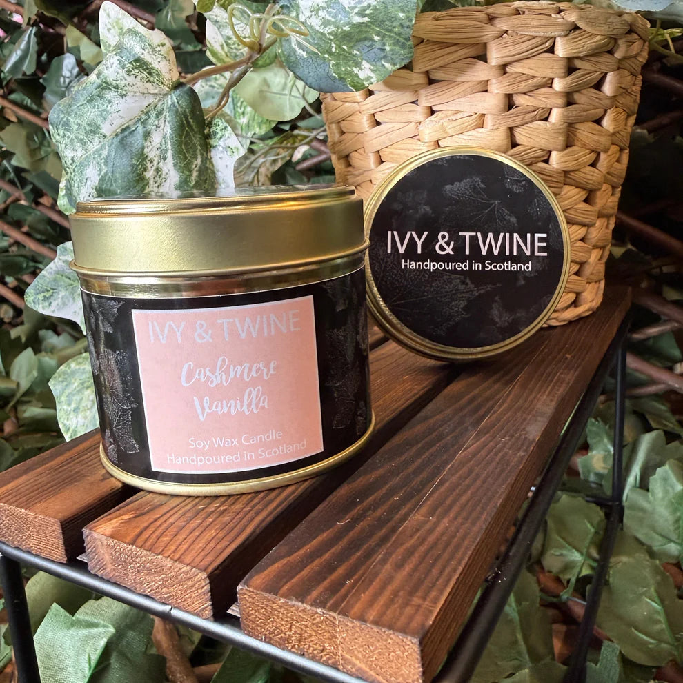 Cashmere Vanilla Wood Wick Candle from Ivy & Twine