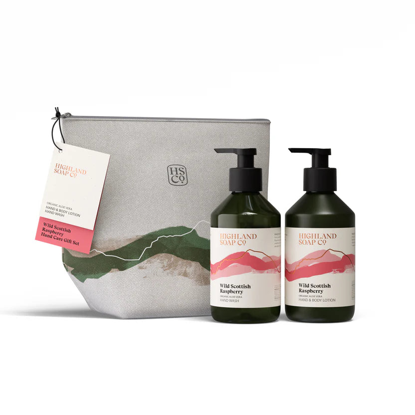 Wild Scottish Raspberry Hand Care Gift Set by The Highland Soap Co.