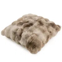Luxury Textured Faux Fur Cushion in Natural by The Nook