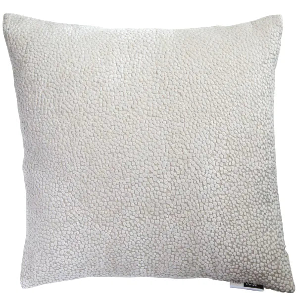 Textured Matt Velvet Dots Cushion in Cream by The Nook