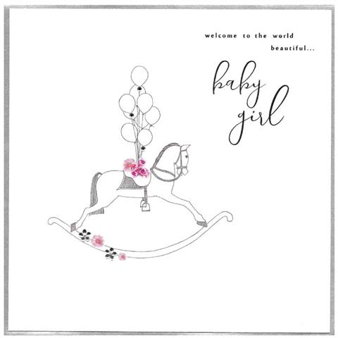 Beautiful Baby Girl Card by Cinnamon Aitch