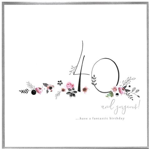 40 and Gorgeous Birthday Card by Cinnamon Aitch