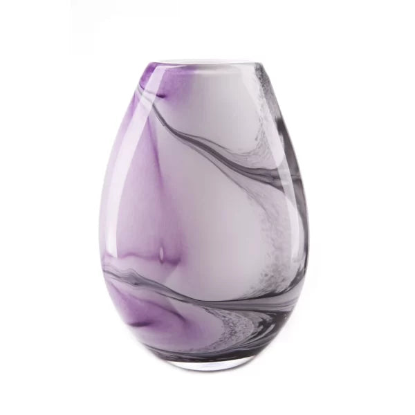 Large Oval Vase in Purple Feather