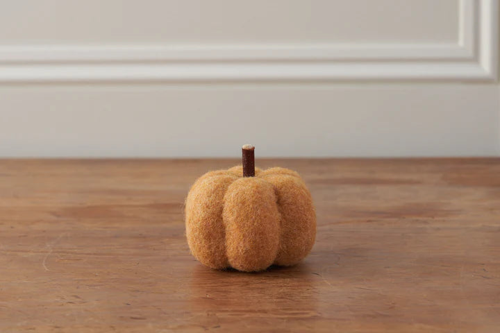 Yellow Felt Pumpkin