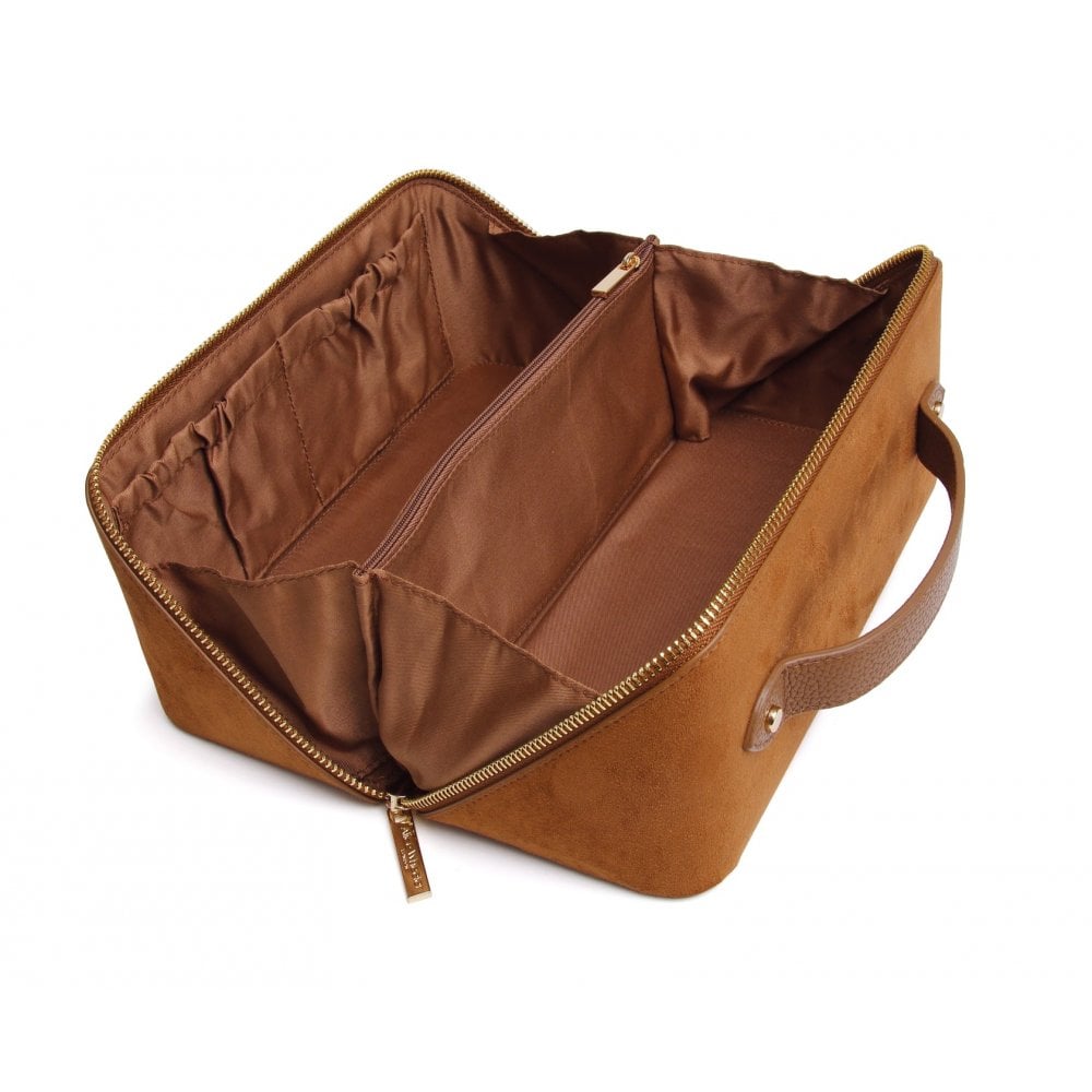 Fudge Suede Kensington Train Beauty Case by The Nook