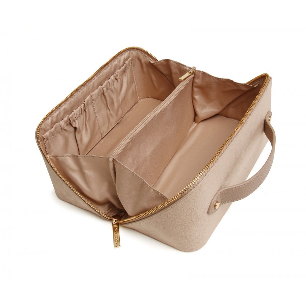 Mink Suede Kensington Train Beauty Case by The Nook