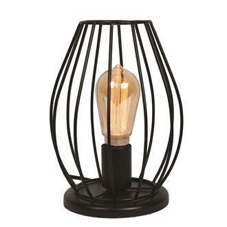 Black Cage Table Lamp 26.5cm