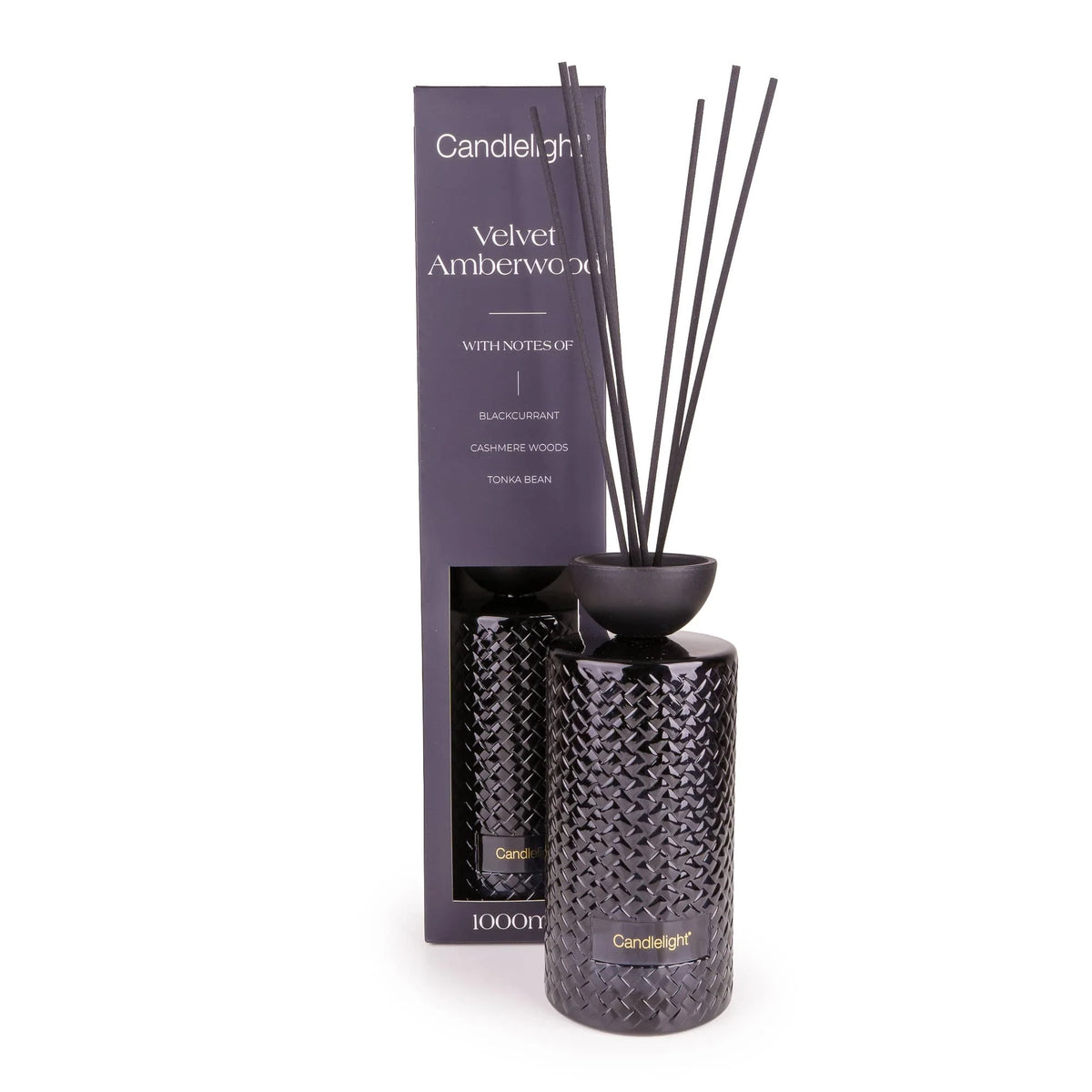 Velvet Amberwood Embossed Reed Diffuser 1000ml