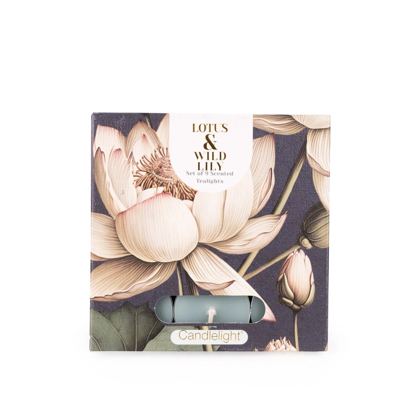 Set of 9 Scented Tealights - Lotus & Wild Lily by Candlelight