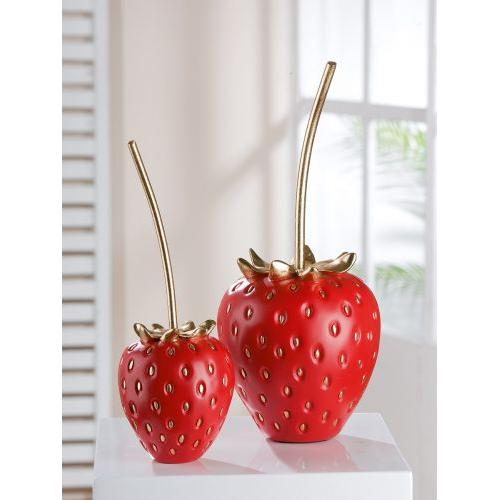 Ceramic Red & Gold Frutilla Strawberry Large