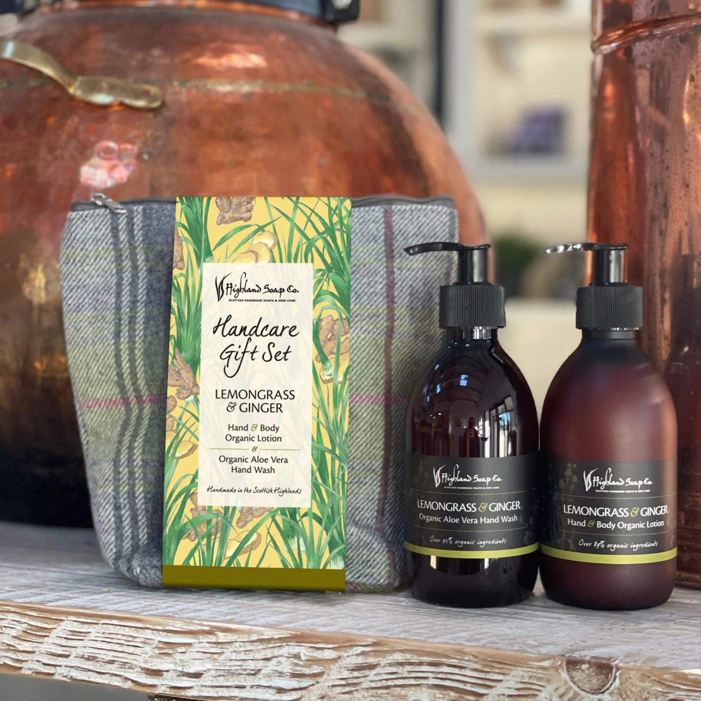 Lemongrass & Ginger Hand Care Gift Set by The Highland Soap Co.