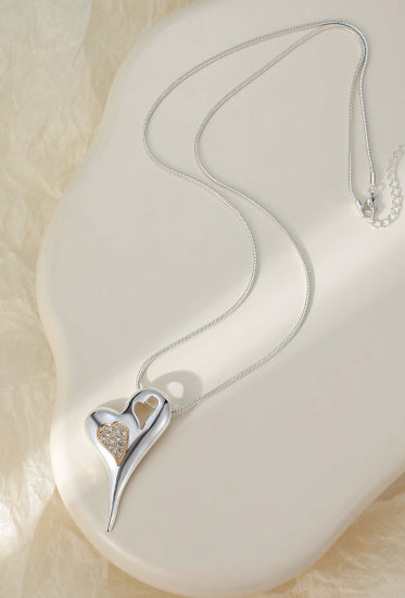 Long Necklace with Elongated Heart by The Nook