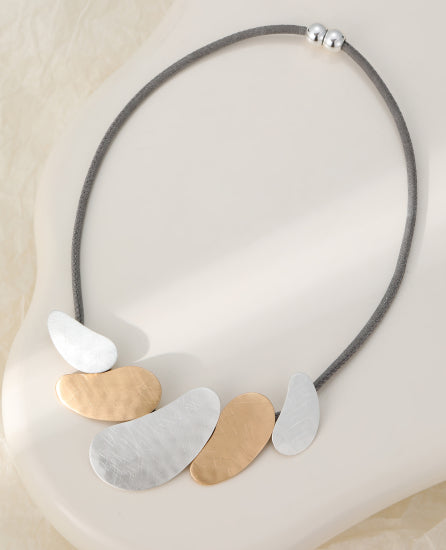 Two Colour Short Necklace with Magnetic Clasp by The Nook