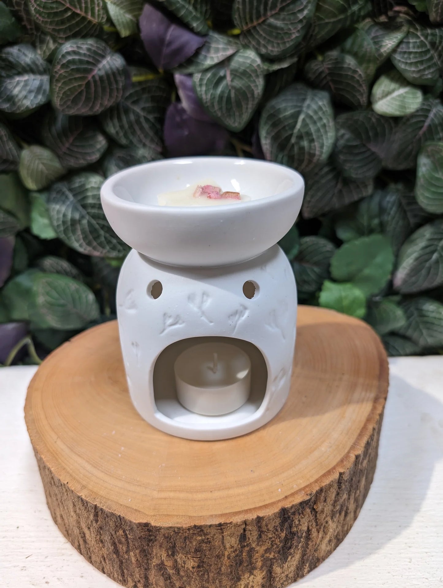 Embossed Ceramic Wax Melt Burner by Ivy & Twine