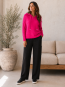 Ribbed Pleat Trouser with Pocket Detail - Ankle Grazer Length
