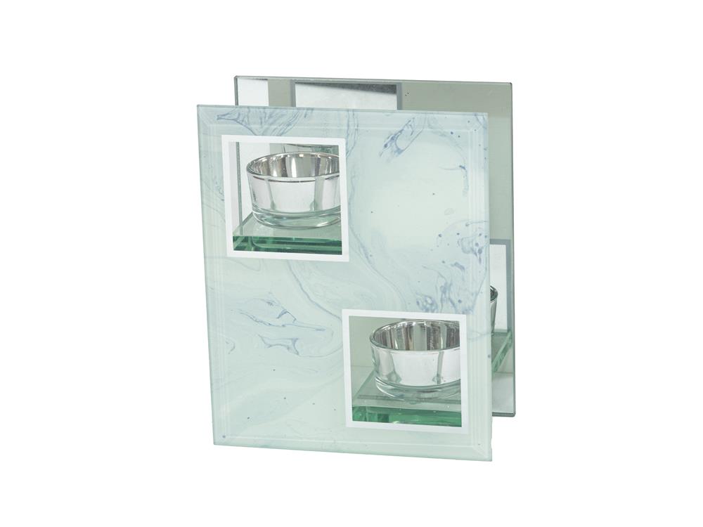 carrara white 2 candle holder