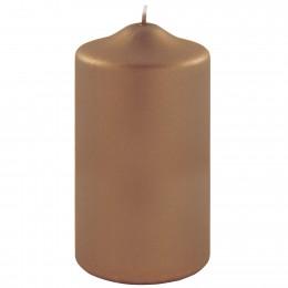 Gold Metallic Pillar Candle 15cm