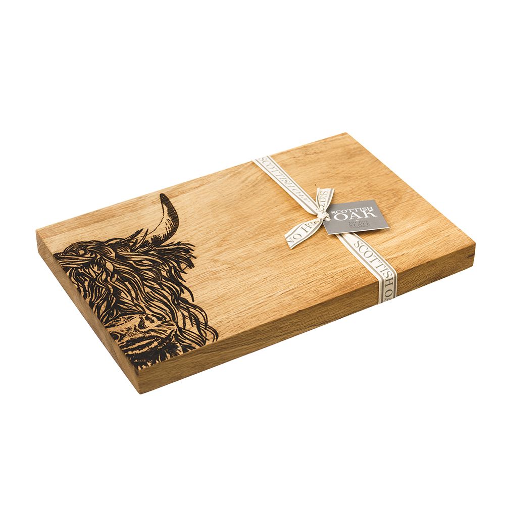 Oak Serving Board - Highland Cow by Selbrae House