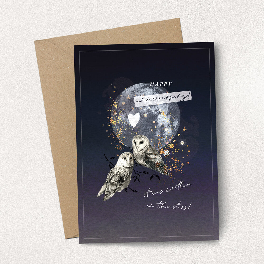 Happy Anniversary Card - it was written in the stars by Stephanie Davies