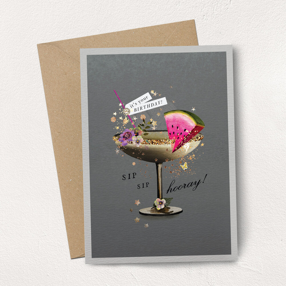 Its your Birthday Card - Cocktail by Stephanie Davies