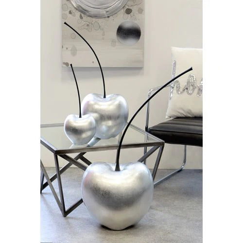 Medium Silver Cherry Decoration by Zinc