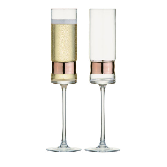 Set of 2 SoHo Champagne Flutes Bronze