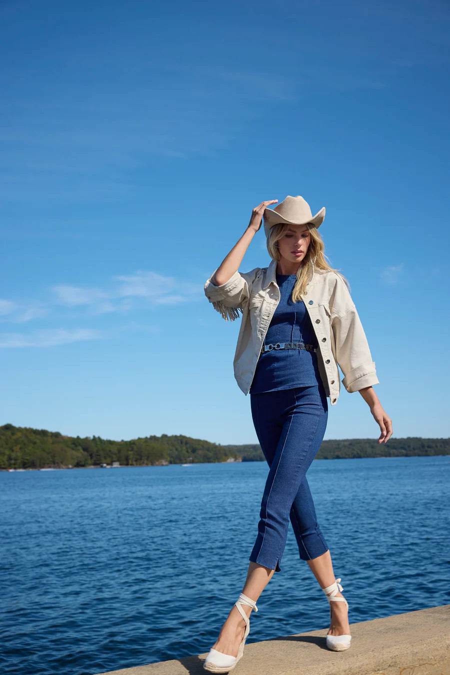Frank Lyman Denim Trousers by The Nook