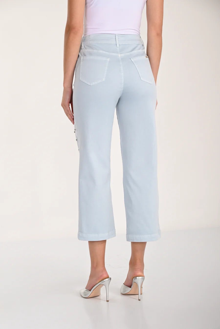 Frank Lyman Pale Blue Embellished Jeans by The Nook