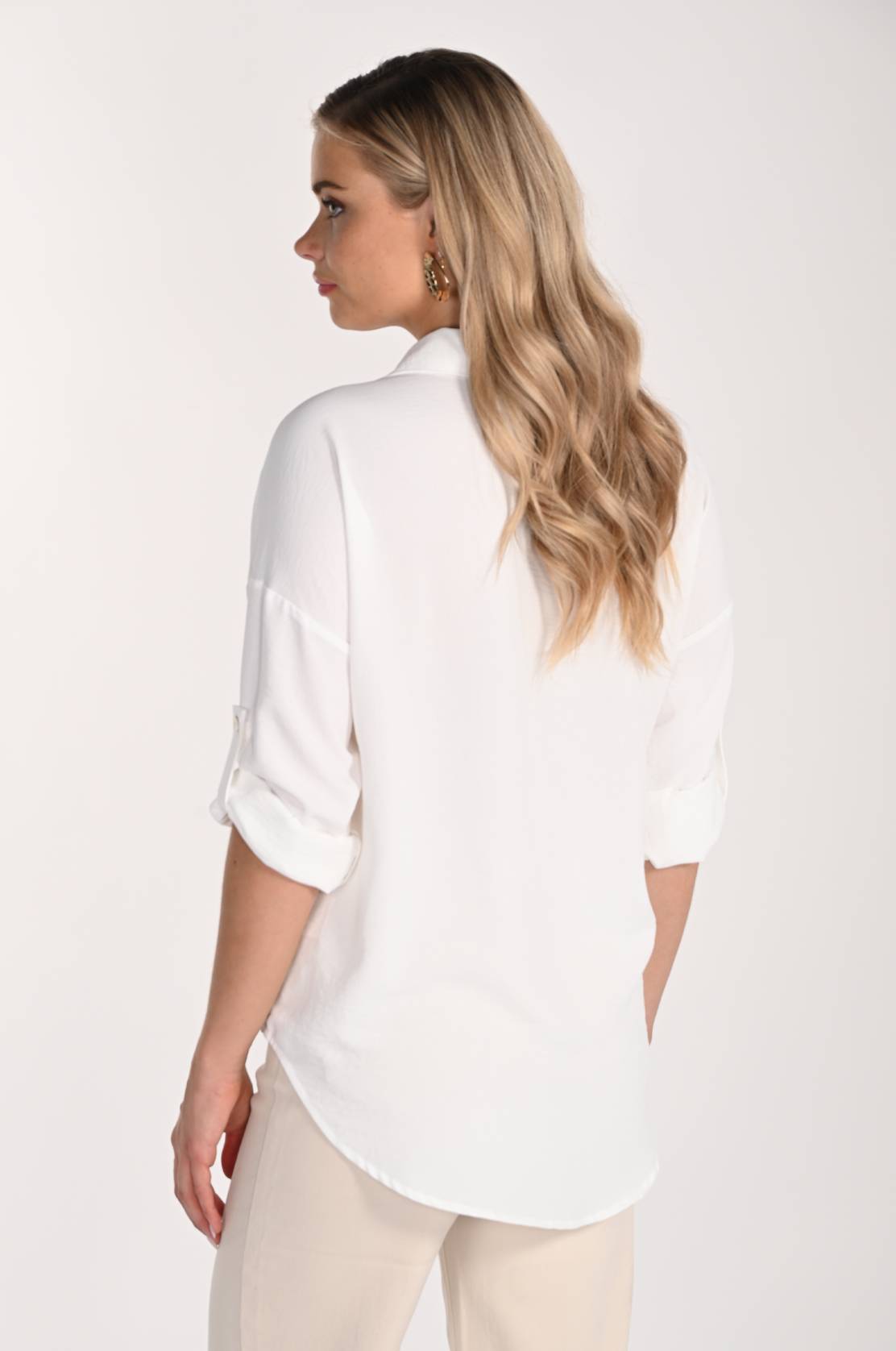 Frank Lyman Off White Embellished Flower Blouse by The Nook