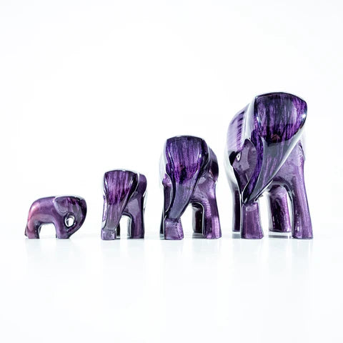 Brushed Purple Elephant Small 5 cm