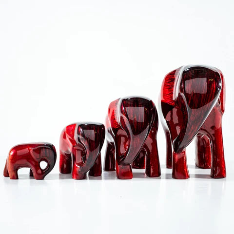 Brushed Red Elephant Small 5 cm