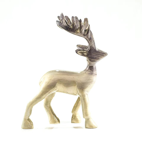 Brushed Silver Stag Large 16 cm