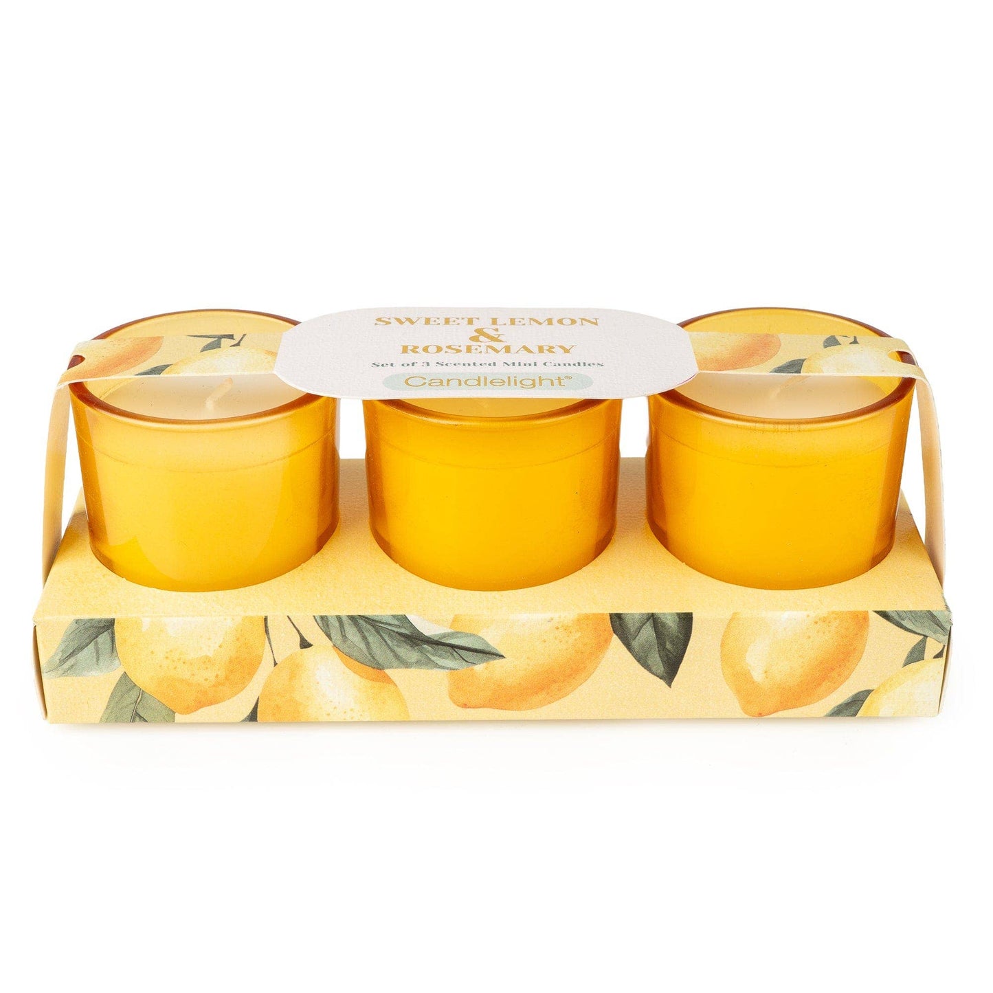 Set of 3 Votive Candles - Sweet Lemon & Rosemary 6pk