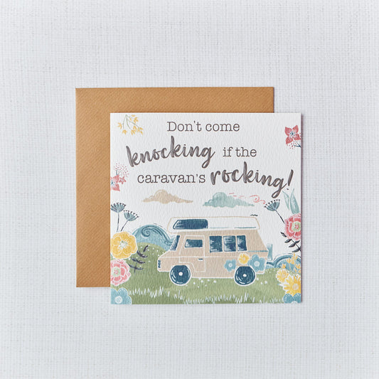 Caravan Floral Humour Card by Richard Lang