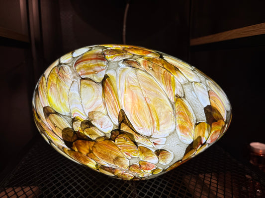 Autumn Agate Stone Collection Glass Lamp 19.5cm