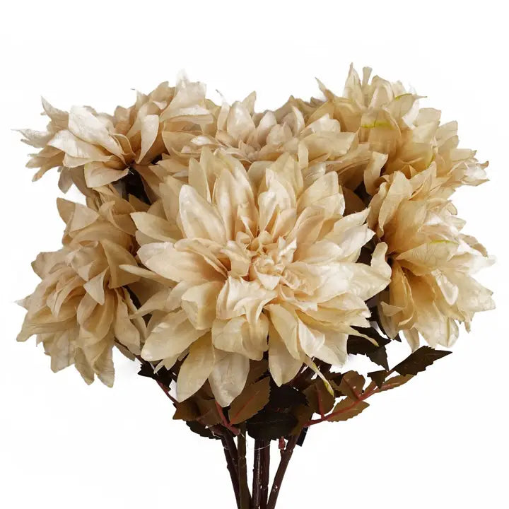 Dahlia Flower Stem - Dusty Cream 55cm