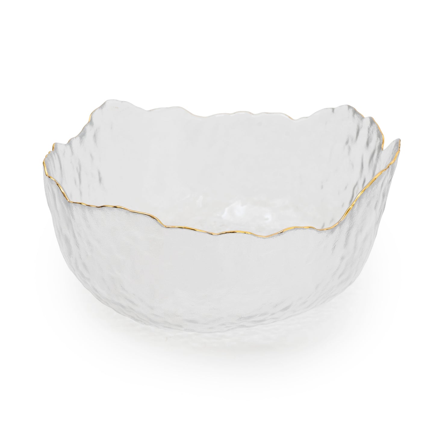 Small Clear Glass Textured Bowl 13cm