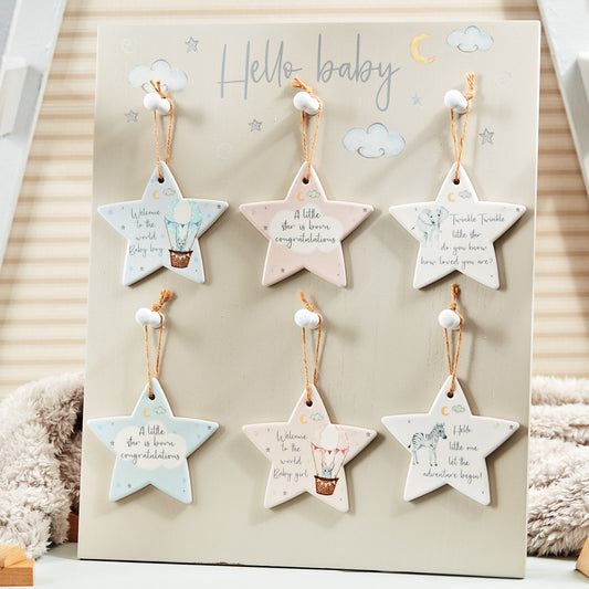 Ceramic Baby Star Plaque